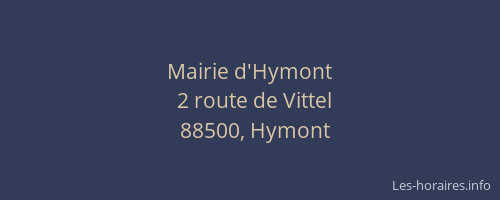 Mairie d'Hymont