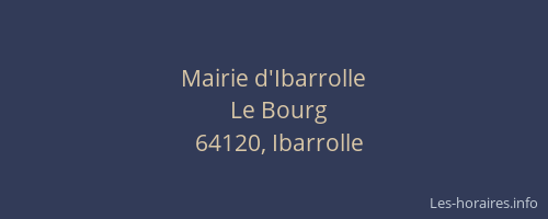 Mairie d'Ibarrolle