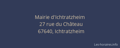 Mairie d'Ichtratzheim
