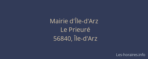 Mairie d'&Icirc;le-d'Arz