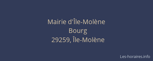 Mairie d'&Icirc;le-Mol&egrave;ne