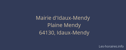 Mairie d'Idaux-Mendy