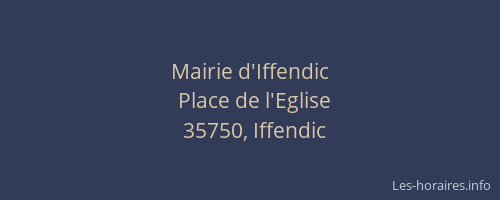Mairie d'Iffendic