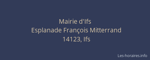 Mairie d'Ifs
