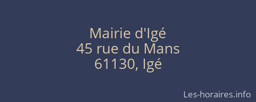 Mairie d'Igé