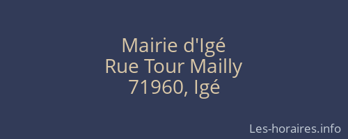 Mairie d'Igé