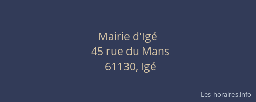 Mairie d'Ig&eacute;