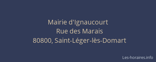 Mairie d'Ignaucourt
