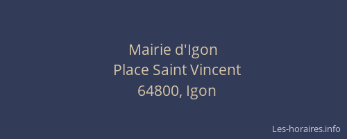 Mairie d'Igon