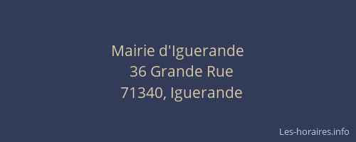 Mairie d'Iguerande