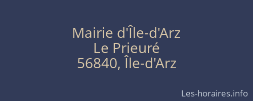 Mairie d'Île-d'Arz