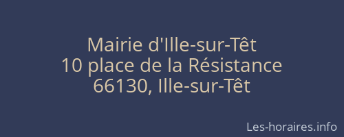 Mairie d'Ille-sur-T&ecirc;t