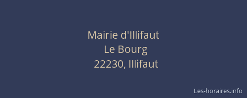 Mairie d'Illifaut