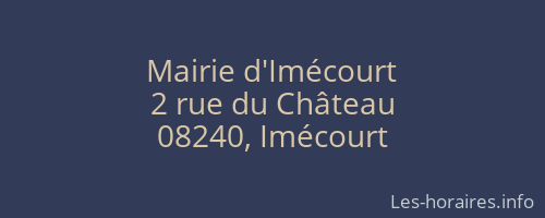 Mairie d'Imécourt