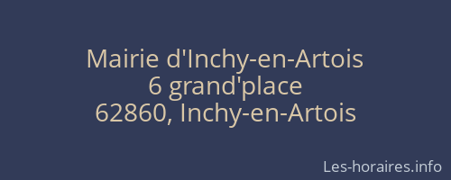 Mairie d'Inchy-en-Artois