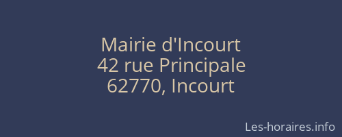 Mairie d'Incourt