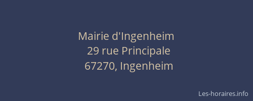 Mairie d'Ingenheim