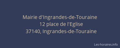 Mairie d'Ingrandes-de-Touraine