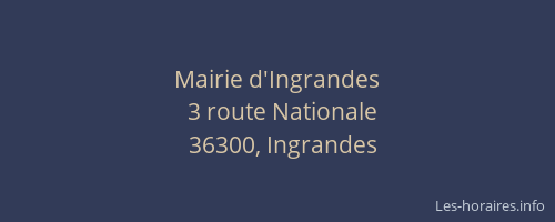 Mairie d'Ingrandes