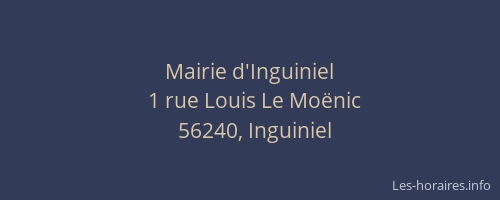 Mairie d'Inguiniel