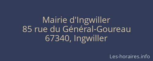 Mairie d'Ingwiller