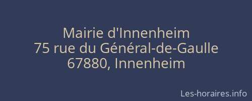 Mairie d'Innenheim