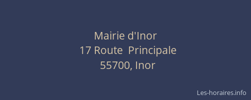 Mairie d'Inor