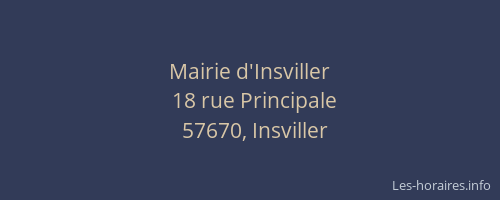Mairie d'Insviller