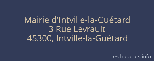 Mairie d'Intville-la-Guétard