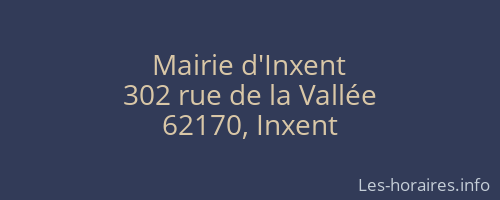 Mairie d'Inxent