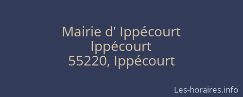 Mairie d' Ippécourt