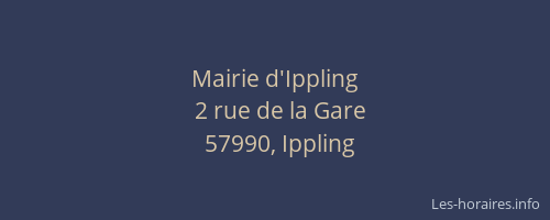 Mairie d'Ippling