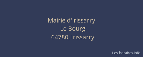 Mairie d'Irissarry
