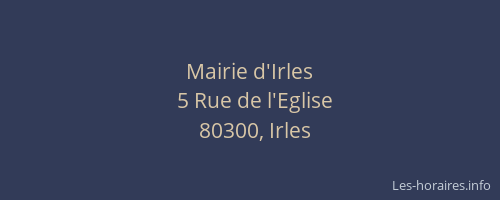 Mairie d'Irles