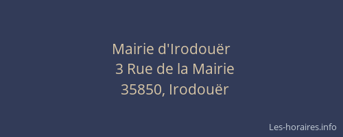 Mairie d'Irodouër