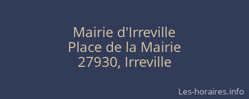 Mairie d'Irreville