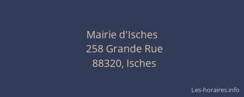 Mairie d'Isches