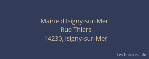 Mairie d'Isigny-sur-Mer