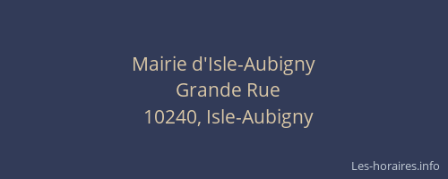 Mairie d'Isle-Aubigny