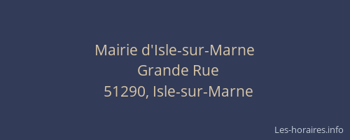 Mairie d'Isle-sur-Marne