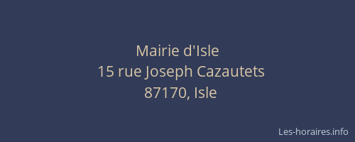 Mairie d'Isle