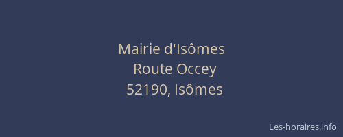 Mairie d'Is&ocirc;mes