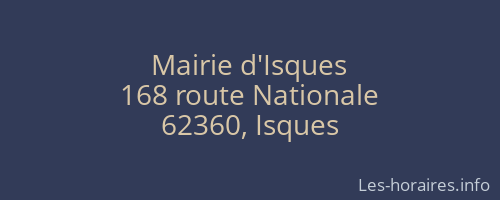 Mairie d'Isques