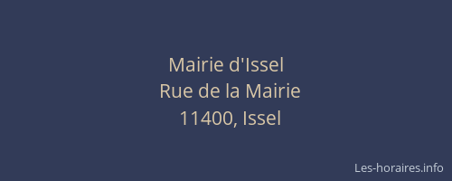 Mairie d'Issel