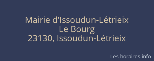 Mairie d'Issoudun-Létrieix