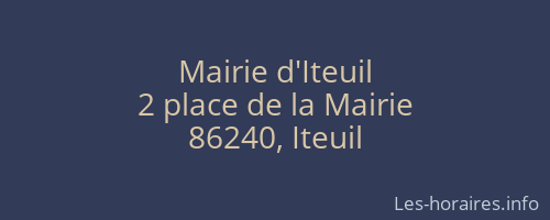 Mairie d'Iteuil