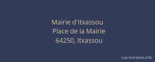 Mairie d'Itxassou