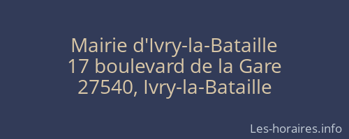 Mairie d'Ivry-la-Bataille