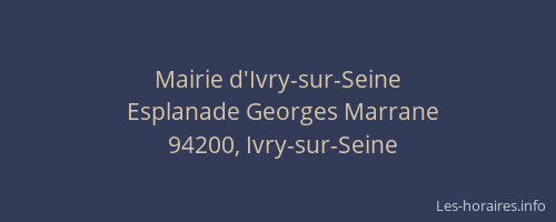 Mairie d'Ivry-sur-Seine