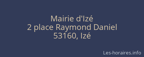 Mairie d'Izé